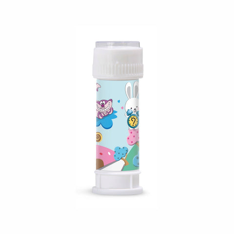 Etichette bolle di sapone personalizzate compleanno tema baby shower alice nel paese delle meraviglie Modello codice: PB 16 D