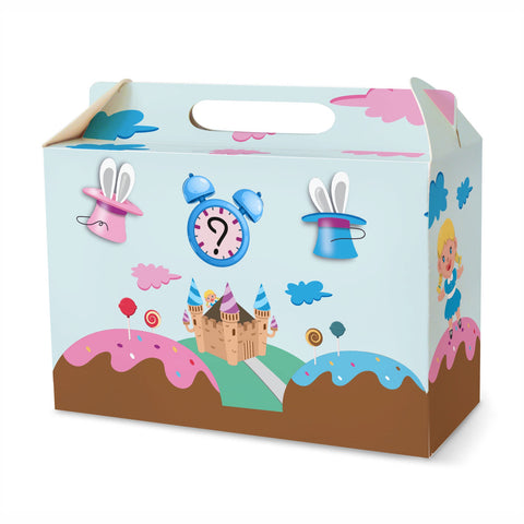 Scatola happy meal articolo tema baby shower alice nel paese delle meraviglie Modello codice: PB 16 U