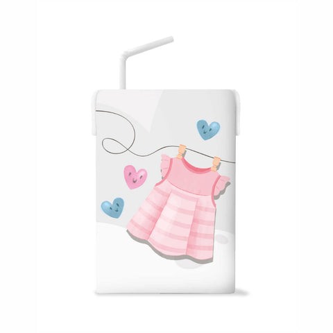 Etichette succhi di frutta compleanno tema baby shower body rosa e celeste Modello codice: PB 17 M