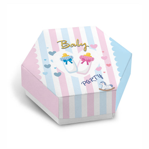 Scatoline portaconfetti articolo tema baby shower biberon rosa e celeste Modello codice: PB 19 I