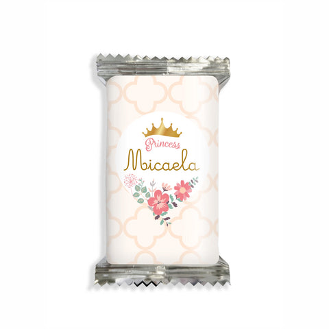 Adesivi cioccolato personalizzate compleanno tema principessa Modello codice: PB 1 G