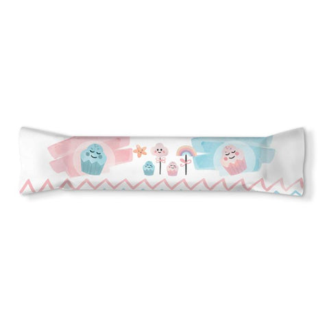 Adesivi barrette cioccolato personalizzate compleanno tema baby shower cup cakes rosa e celeste Modello codice: PB 20 H