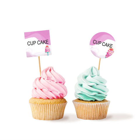 Segnagusti cup cakes articolo tema fucsia e oro Modello codice: PB 21 T