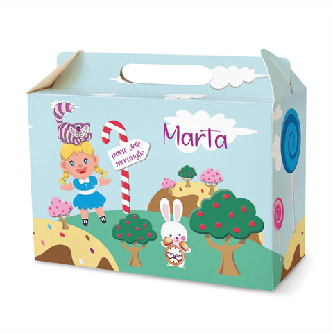 Scatola happy meal articolo tema alice nel paese delle meraviglie Modello codice: PB 22 U