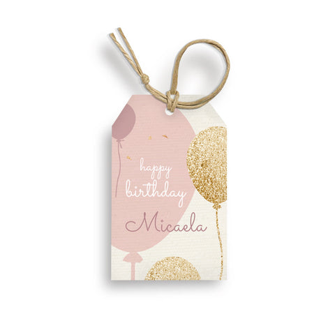 Tag bigliettini per compleanno articolo tema rosa gold Modello codice: PB 26 S