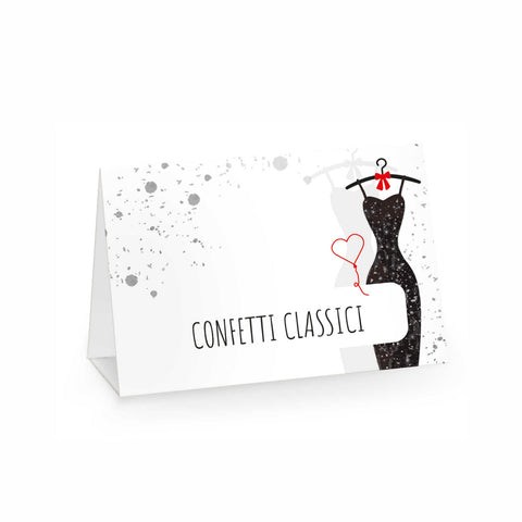 Segnagusto confetti e dolci festa di compleanno tema donna 40 anni glamour Modello codice: PB 2 E