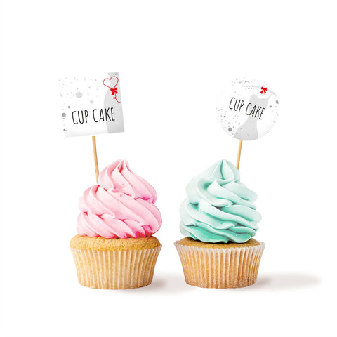 Segnagusti cup cakes articolo tema donna 40 anni glamour Modello codice: PB 2 T