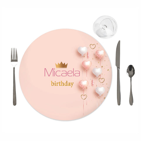 Tovaglietta personalizzata compleanno tema cuori Modello codice: PB 30 Q