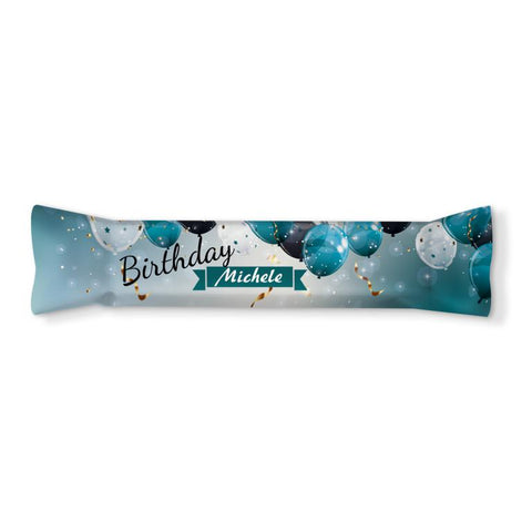 Adesivi barrette cioccolato personalizzate compleanno tema chic blu Modello codice: PB 31 H