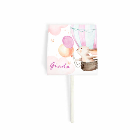 Porta chupa chups tema mongolfiera rosa Modello codice: PB 39 F