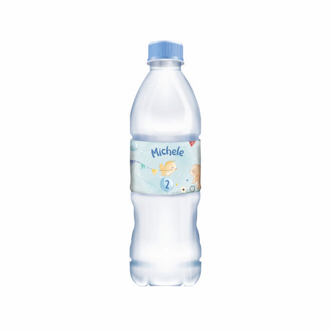 Etichette acqua personalizzate compleanno tema animali bimbo Modello codice: PB 40 L