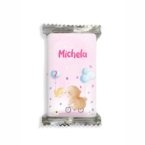 Adesivi cioccolato personalizzate compleanno tema animali bimba Modello codice: PB 41 G