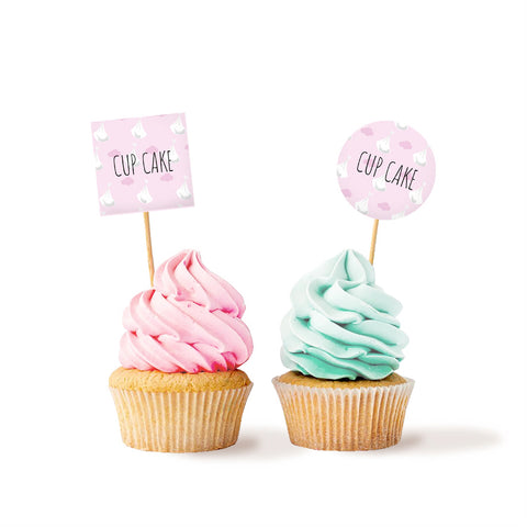 Segnagusti cup cakes articolo tema cicogna bimba Modello codice: PB 42 T