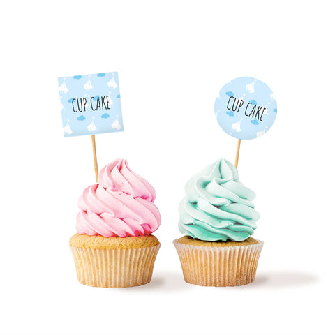 Segnagusti cup cakes articolo tema cicogna bimbo Modello codice: PB 43 T