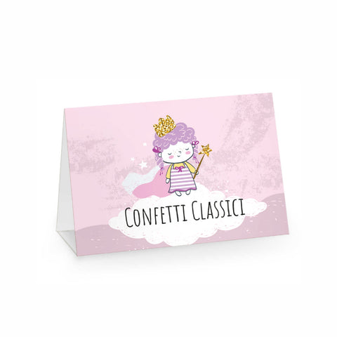 Segnagusto confetti e dolci festa di compleanno tema piccola principessa rosa Modello codice: PB 45 E