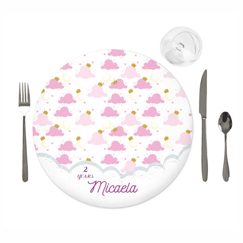 Tovaglietta personalizzata compleanno tema piccola principessa rosa Modello codice: PB 45 Q