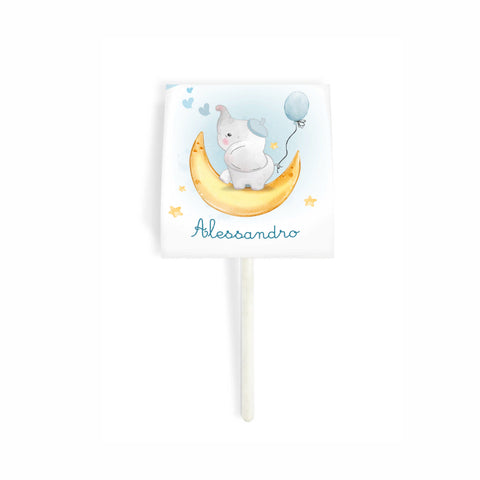 Porta chupa chups tema elefantino celeste Modello codice: PB 46 F