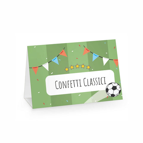 Segnagusto confetti e dolci festa di compleanno tema calcio Modello codice: PB 4 E