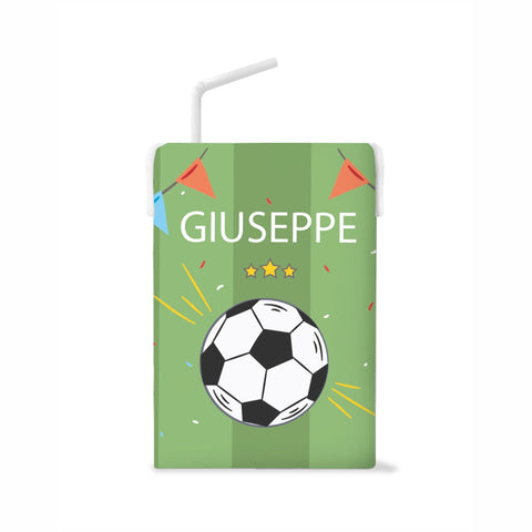 Etichette succhi di frutta compleanno tema calcio Modello codice: PB 4 M