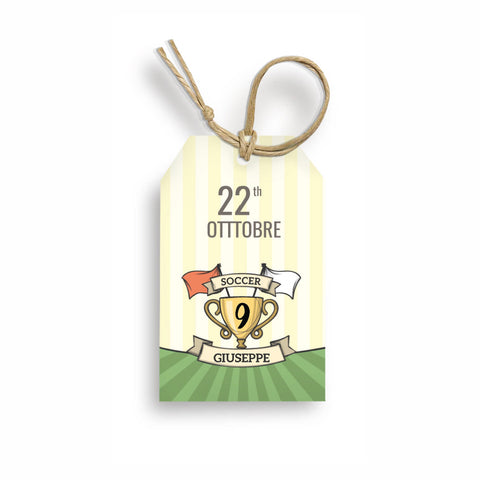 Tag bigliettini per compleanno articolo tema calcio Modello codice: PB 4 S