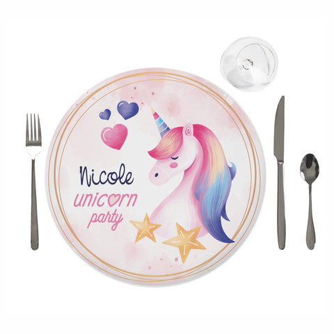 Tovaglietta personalizzata compleanno tema unicorno Modello codice: PB 9 Q