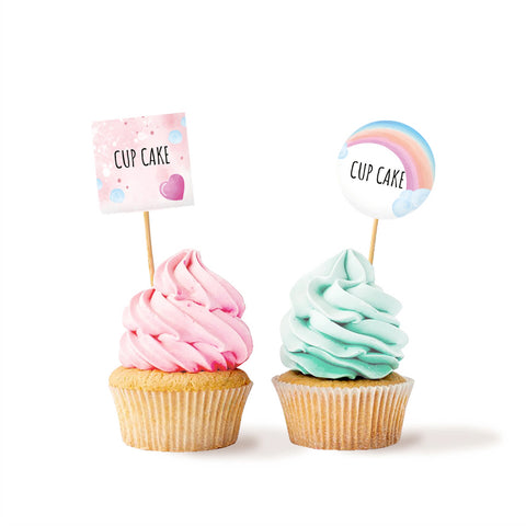 Segnagusti cup cakes articolo tema unicorno Modello codice: PB 9 T